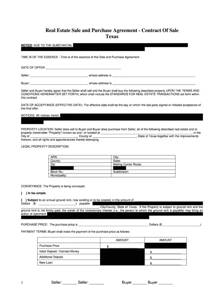 for sale by owner contract texas pdf Preview on Page 1