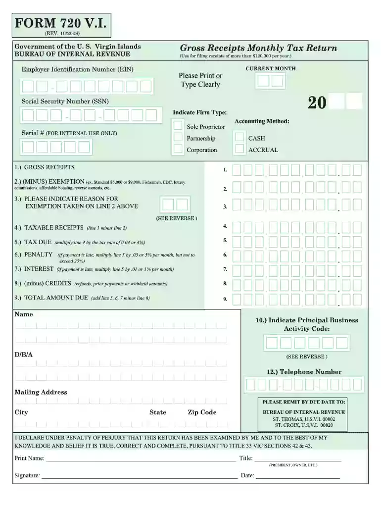 form 720 vi Preview on Page 1