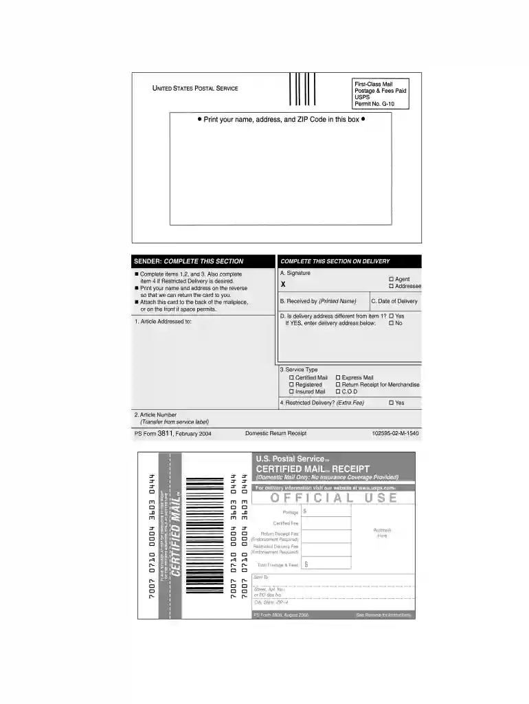 ps form 3811 Preview on Page 1