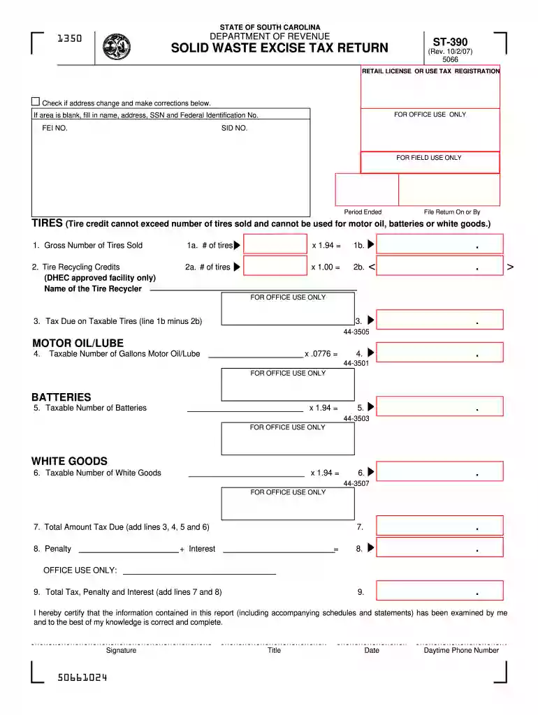 form 390 Preview on Page 1