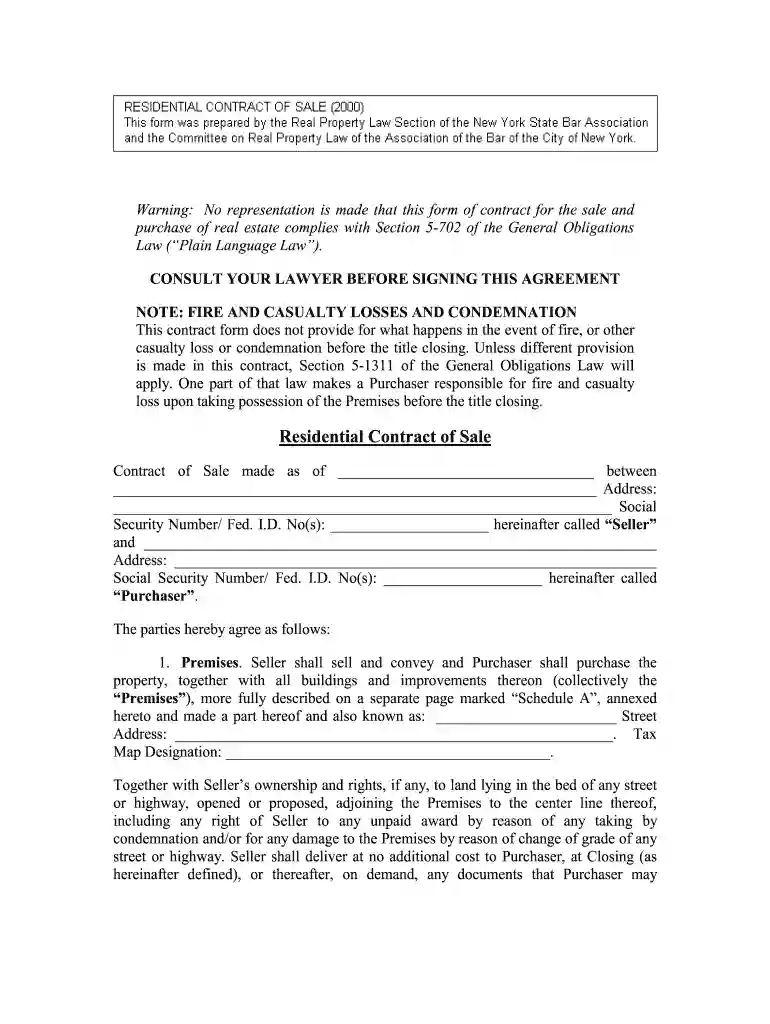 contract to sell sample Preview on Page 1
