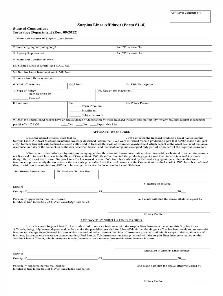 form sl 8 Preview on Page 1