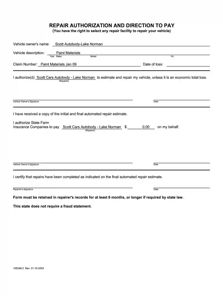 letter of direction to pay Preview on Page 1