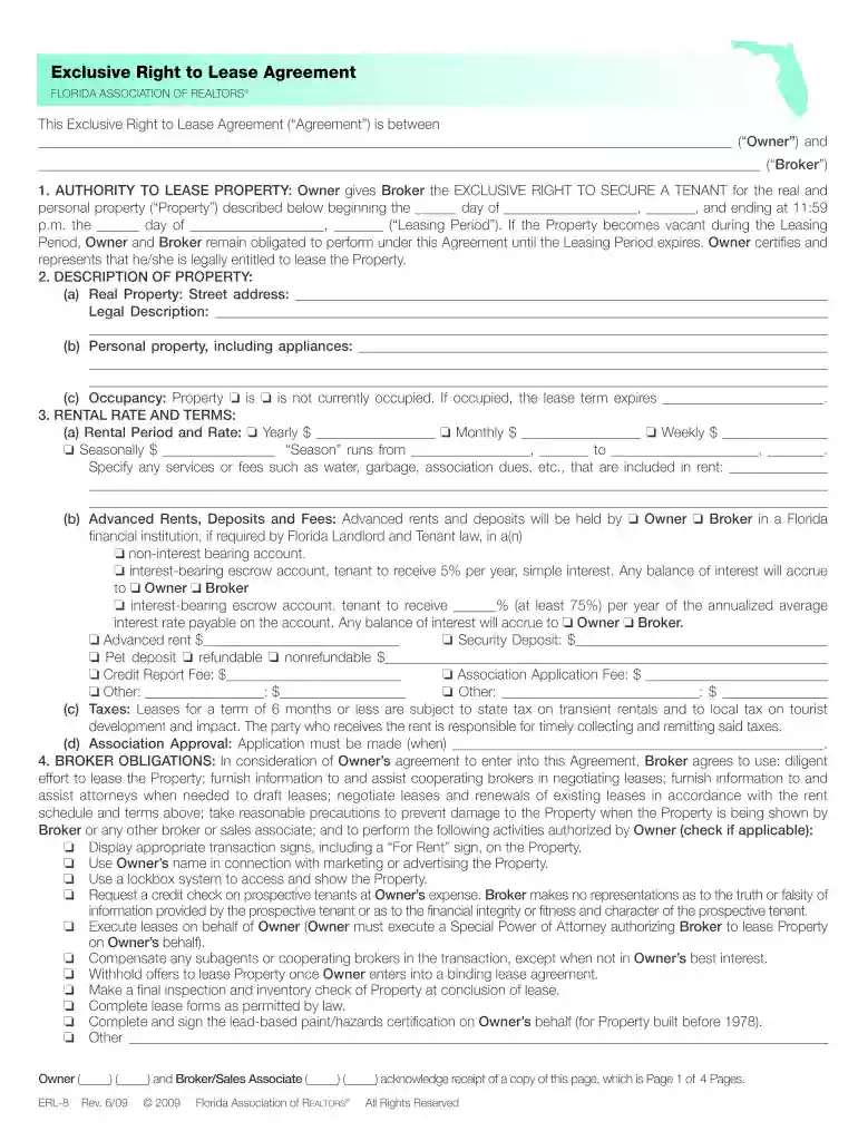free florida real estate forms Preview on Page 1
