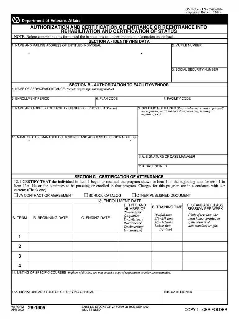 1905 form Preview on Page 1