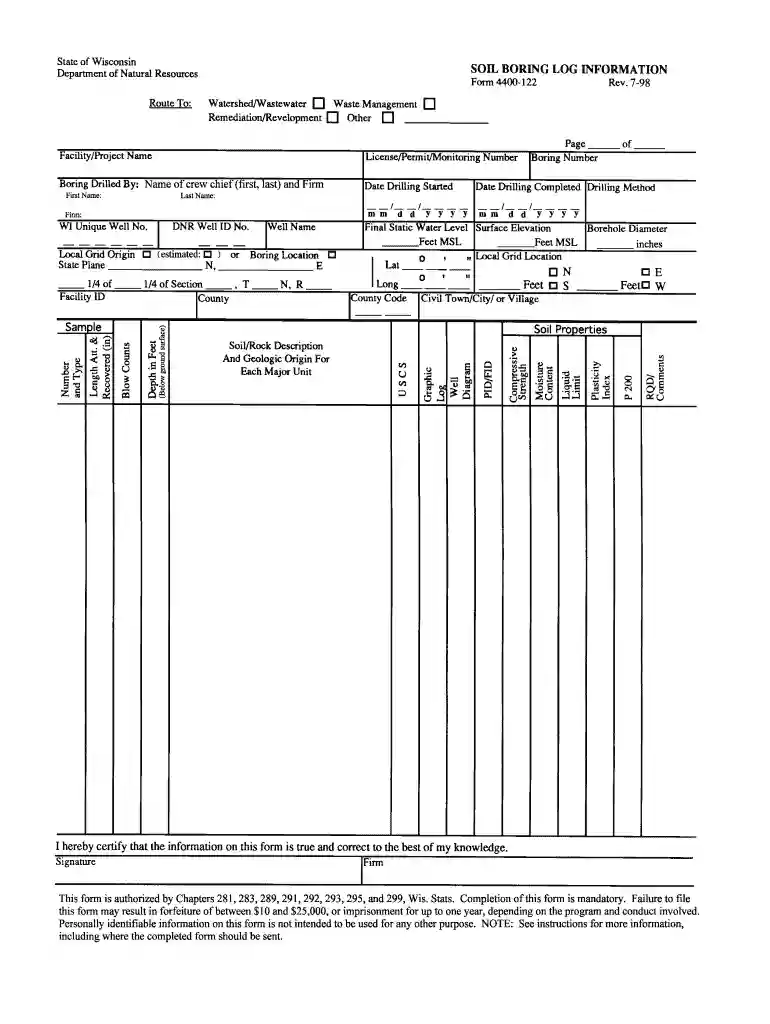 borehole log template excel Preview on Page 1