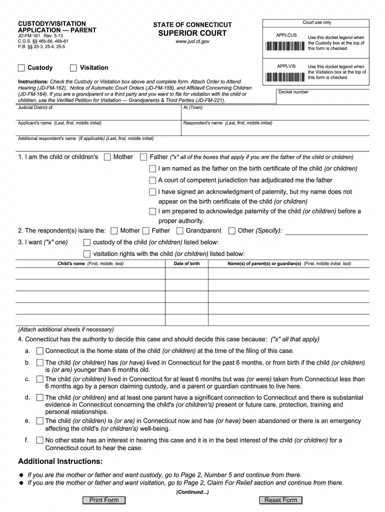 ct family court forms Preview on Page 1