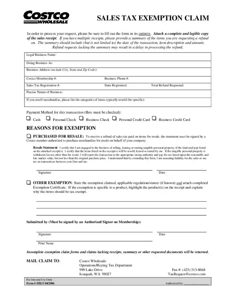 costco tax exempt Preview on Page 1
