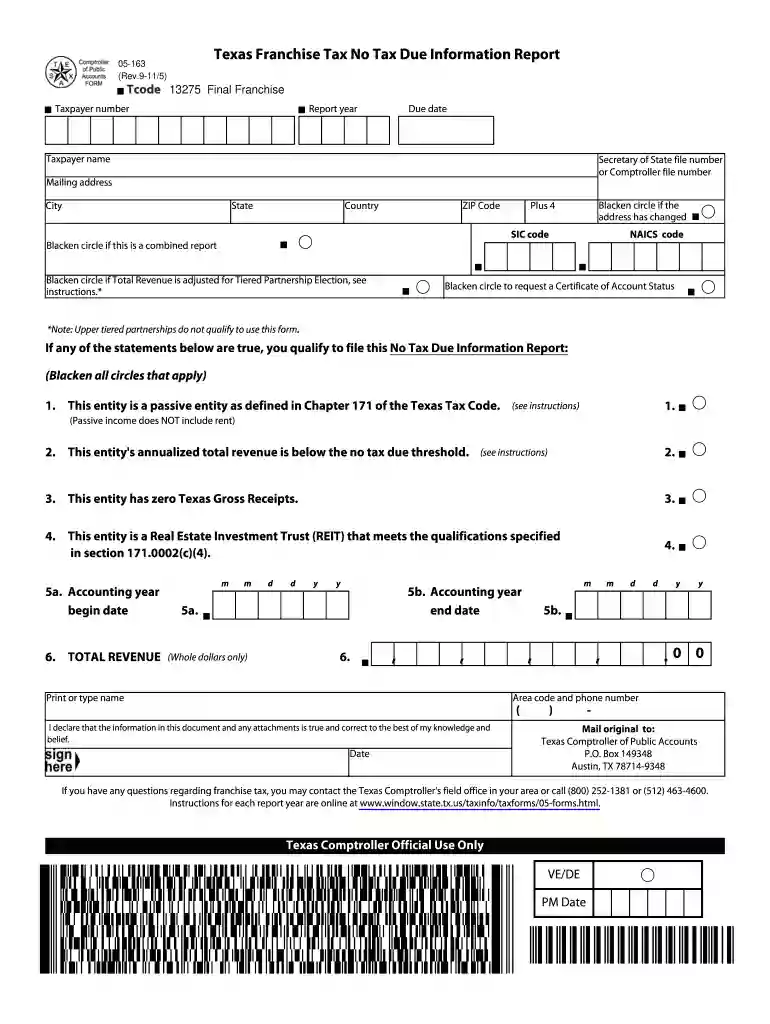 texas form 05 163 2016 Preview on Page 1