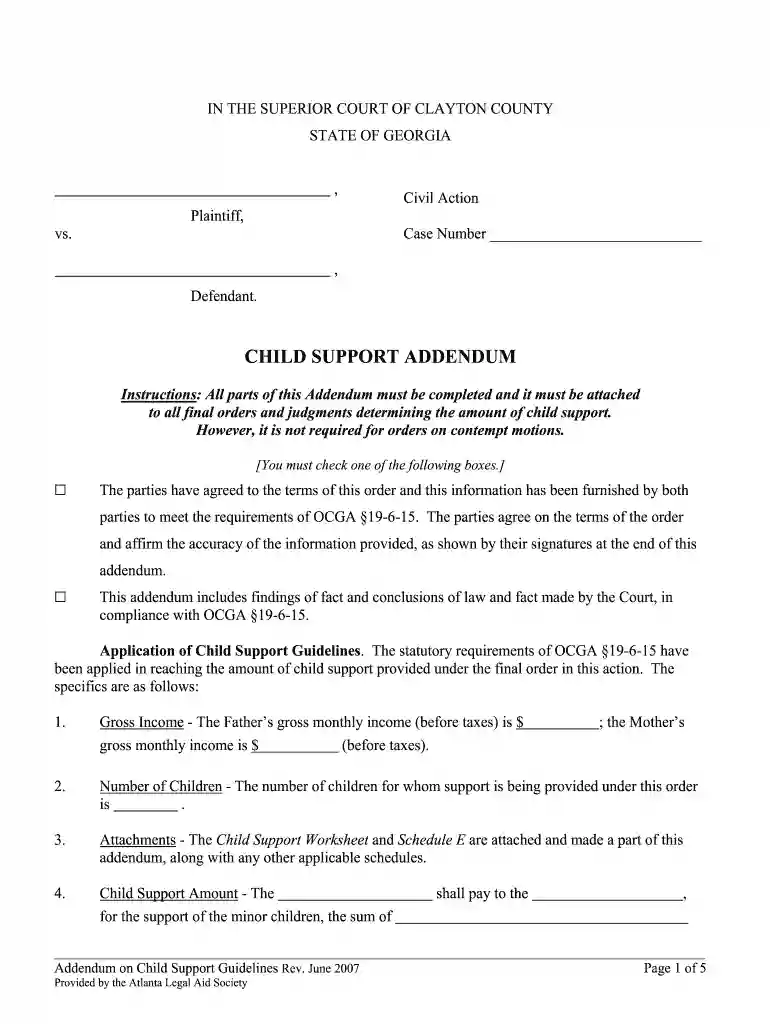 clayton county child support office Preview on Page 1
