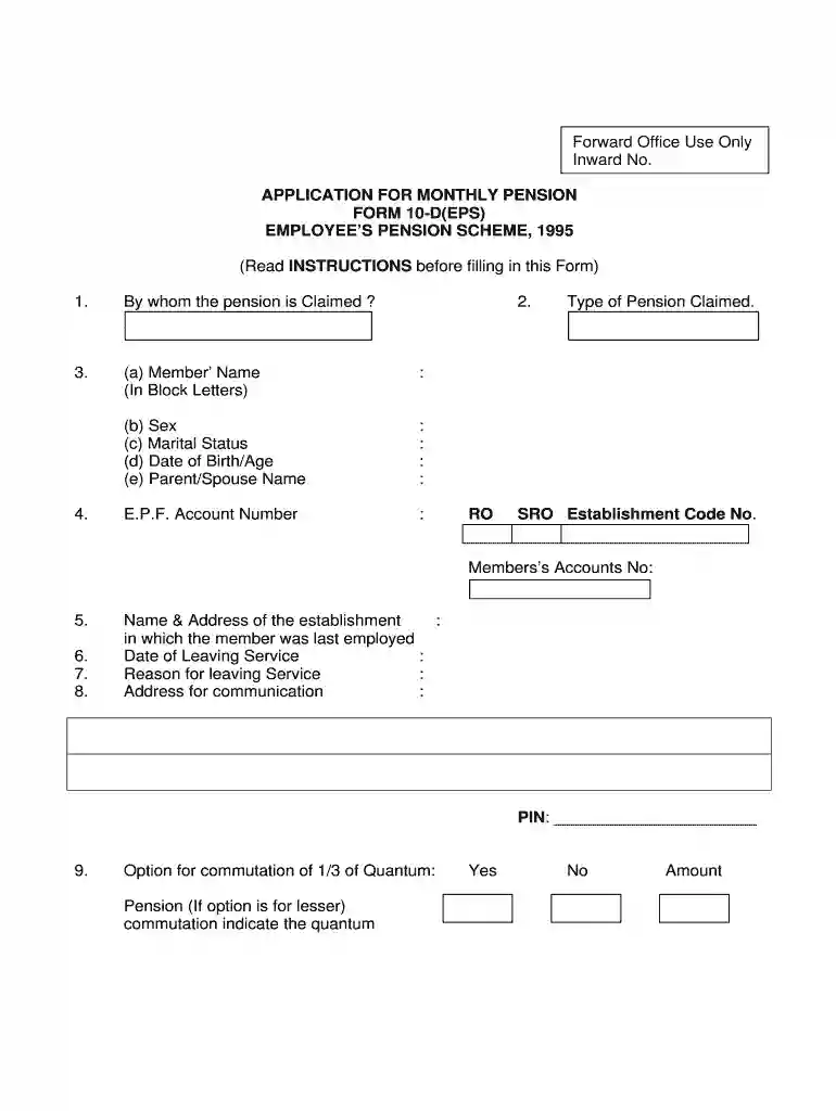 epf form 10d filled sample copy pdf Preview on Page 1