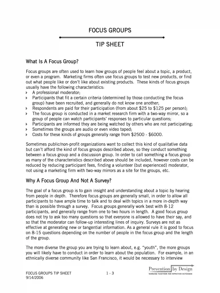 focus groups tip Preview on Page 1