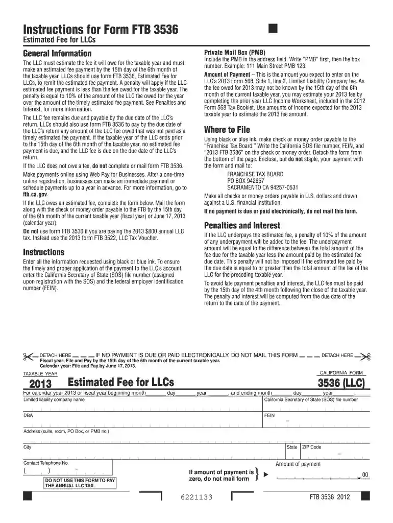 ca form 3536 Preview on Page 1