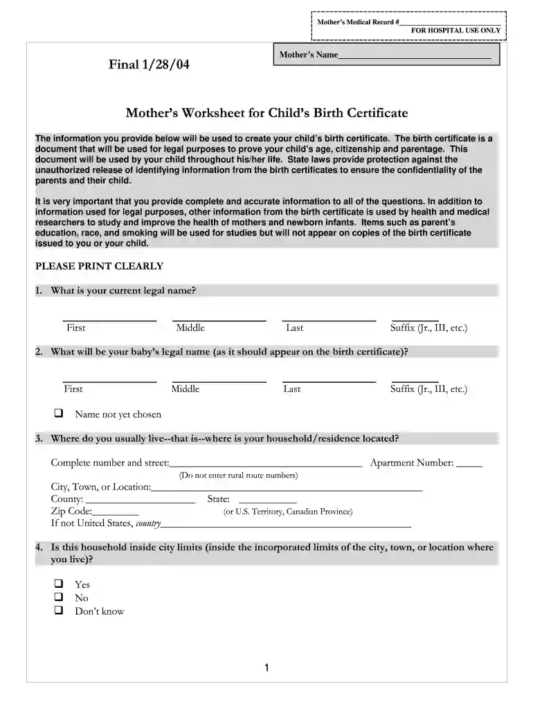 inside city limits birth certificate Preview on Page 1