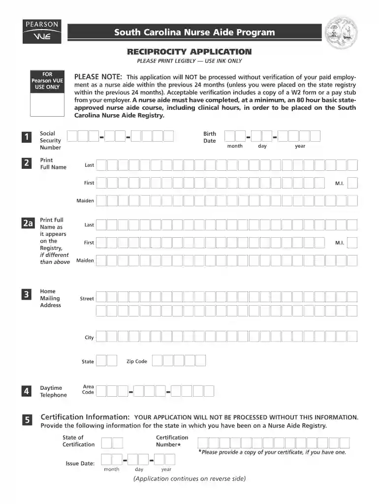 south carolina cna reciprocity Preview on Page 1