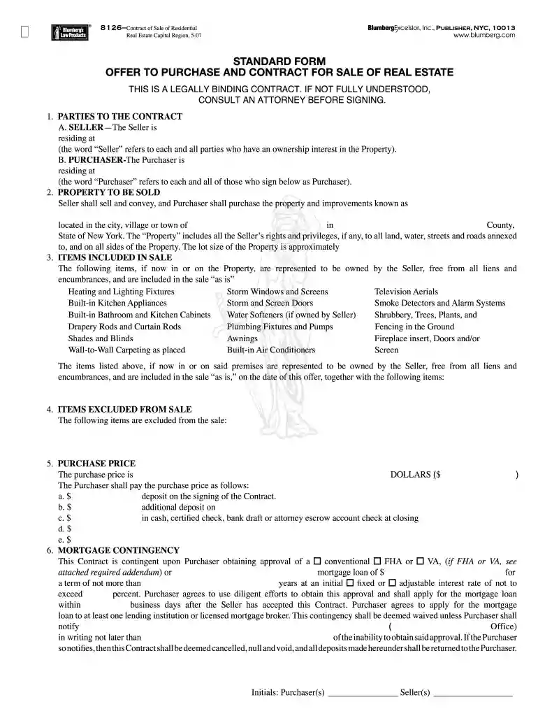 blumberg standard form Preview on Page 1