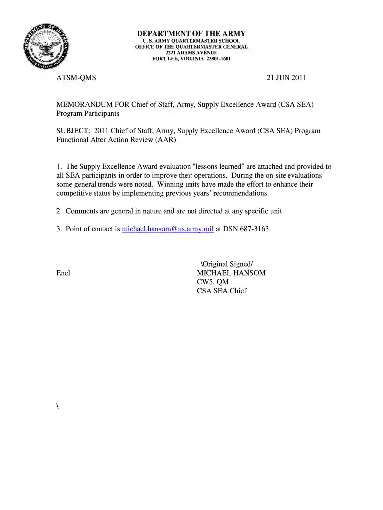 army memorandum template Preview on Page 1