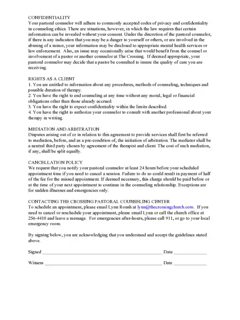 aca informed consent form sample Preview on Page 1