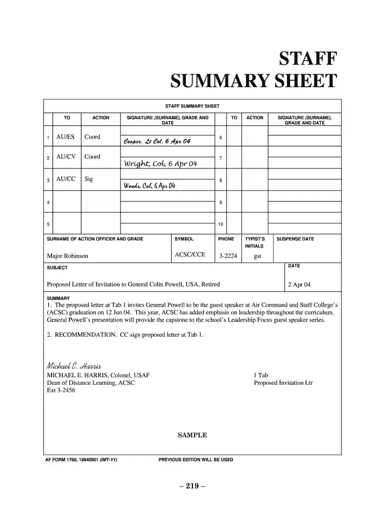 staff summary sheet Preview on Page 1