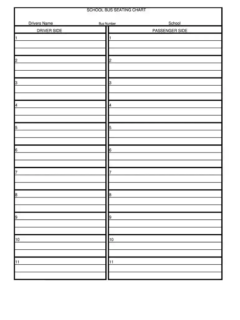 72 passenger school bus seating chart Preview on Page 1