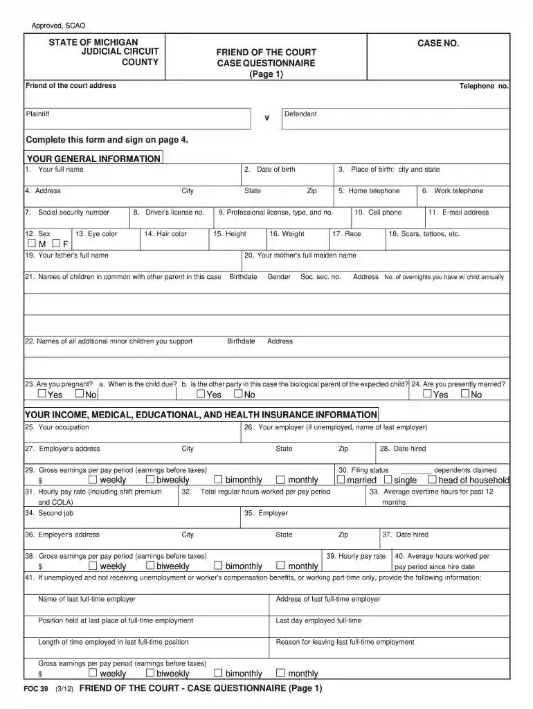 foc 39 2012 form Preview on Page 1