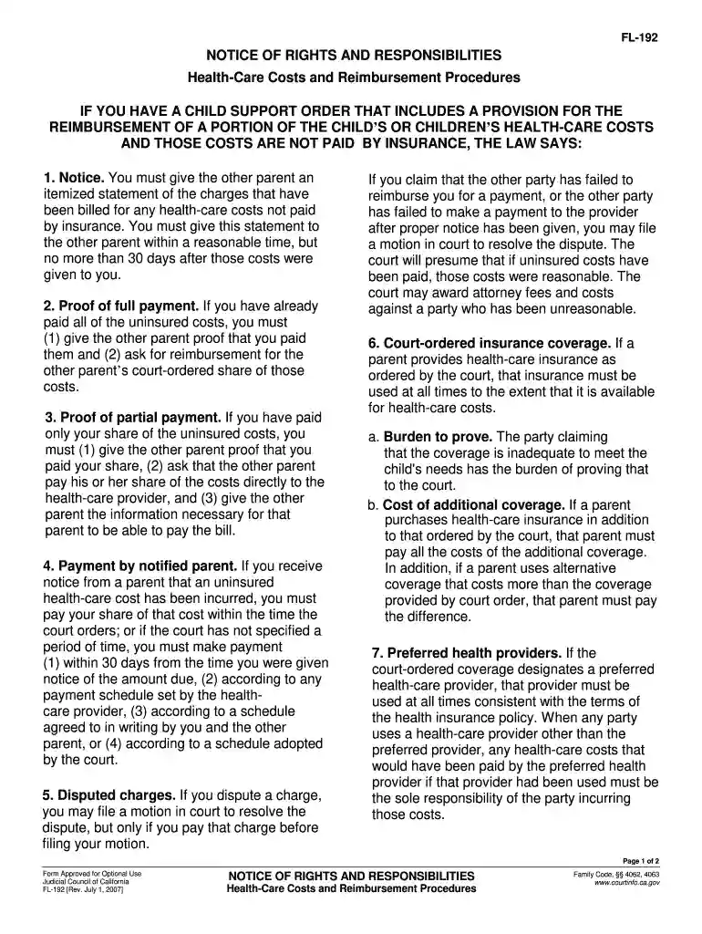 fl192 2007 form Preview on Page 1