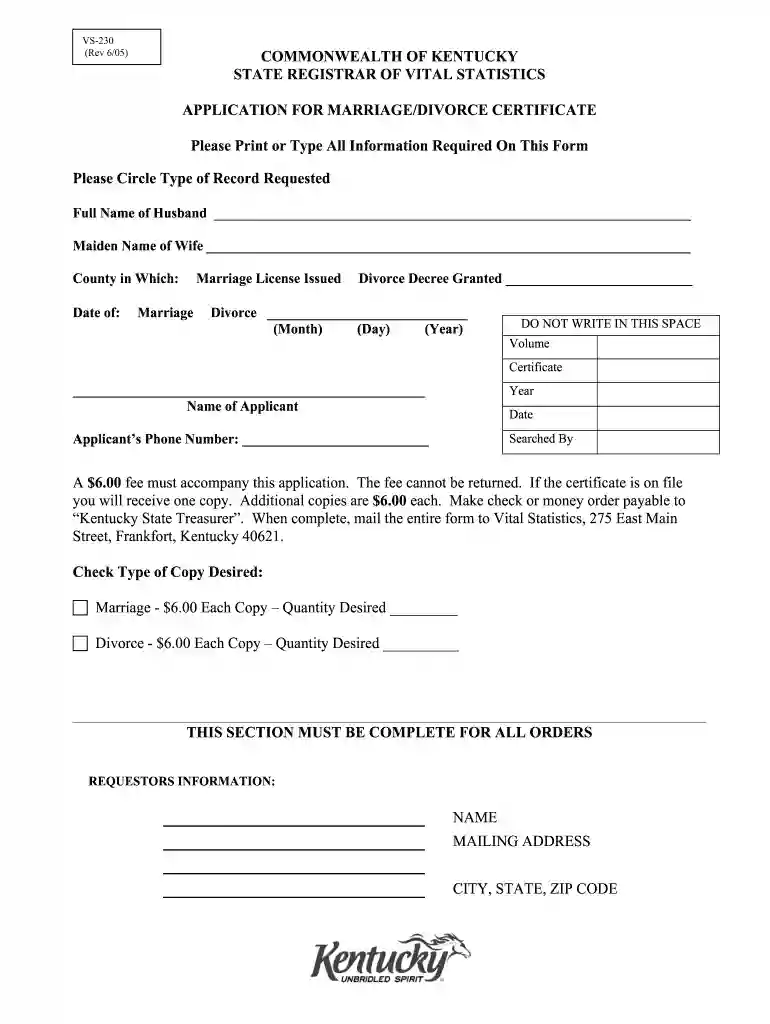 ky divorce forms pdf Preview on Page 1