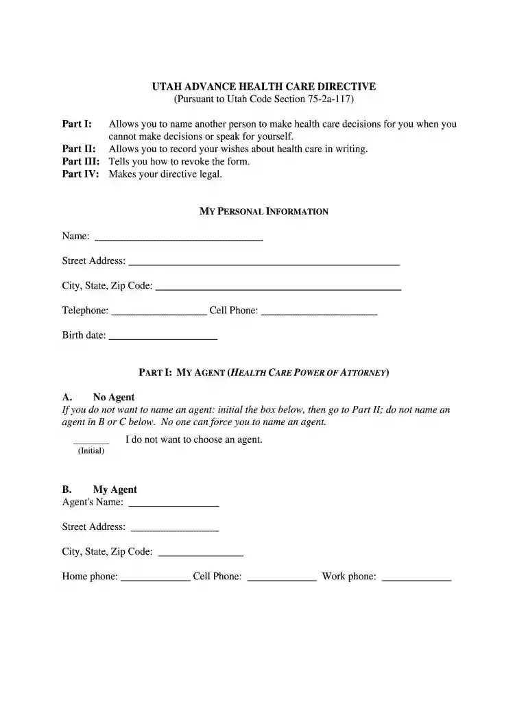 ut health care directive Preview on Page 1