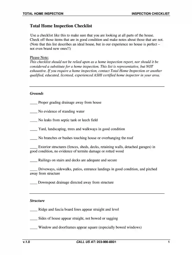 fha home inspection checklist pdf Preview on Page 1