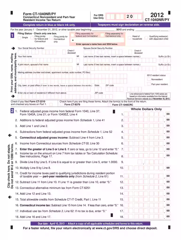 2012 ct form Preview on Page 1