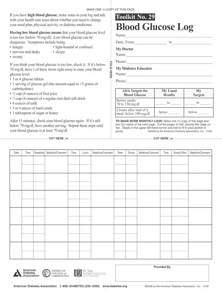 free printable blood sugar log Preview on Page 1
