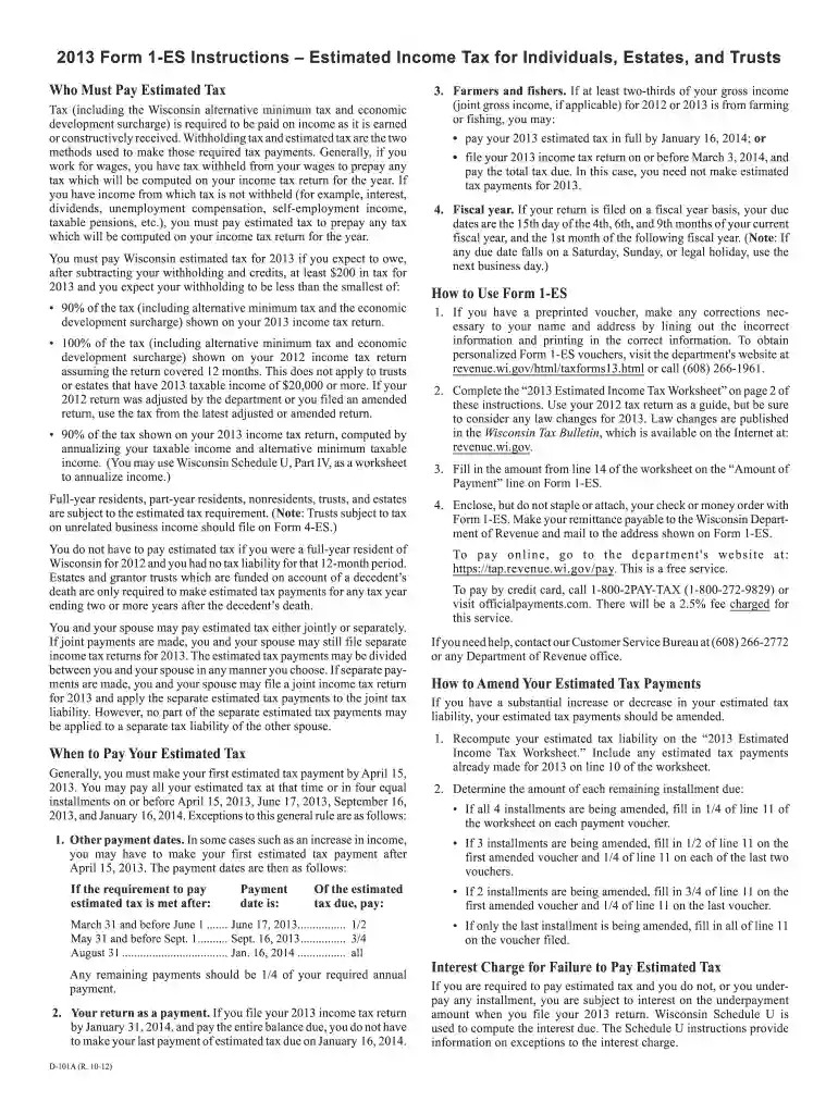 wisconsin form 1 es 2012 Preview on Page 1