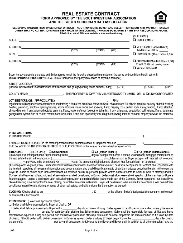 real contract Preview on Page 1