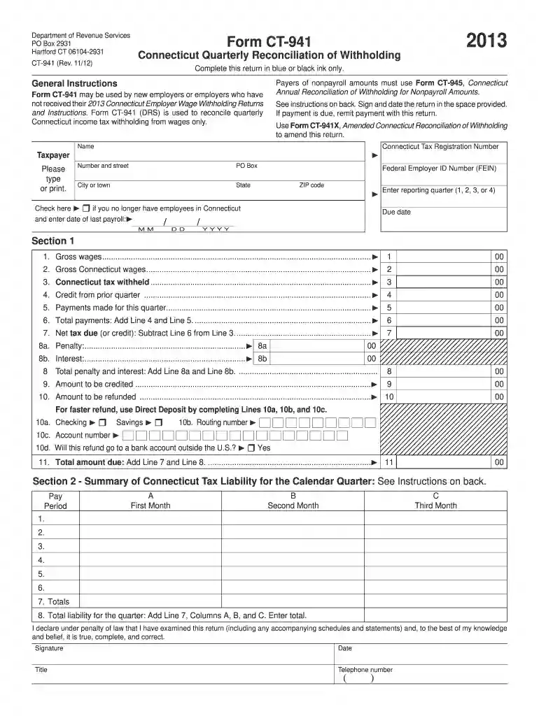 2013 connecticut form Preview on Page 1