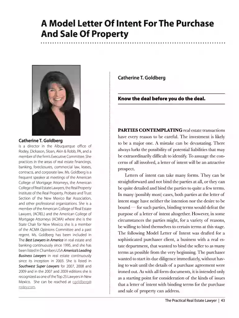 intent to buy property letter Preview on Page 1