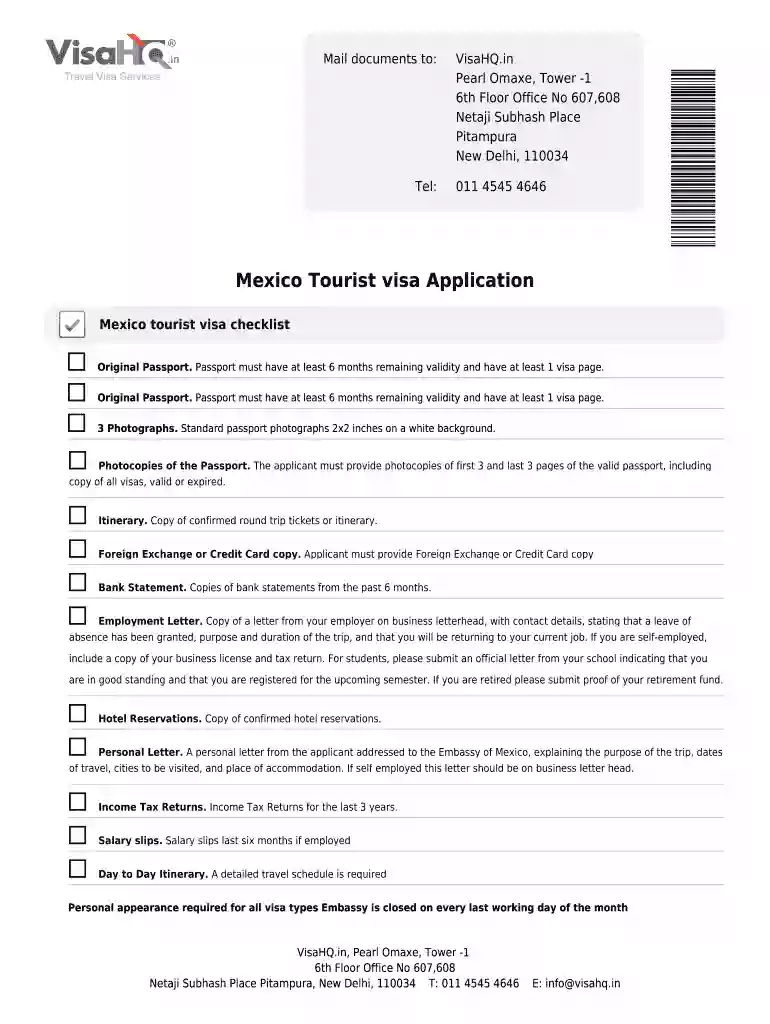 mexican visa application form Preview on Page 1