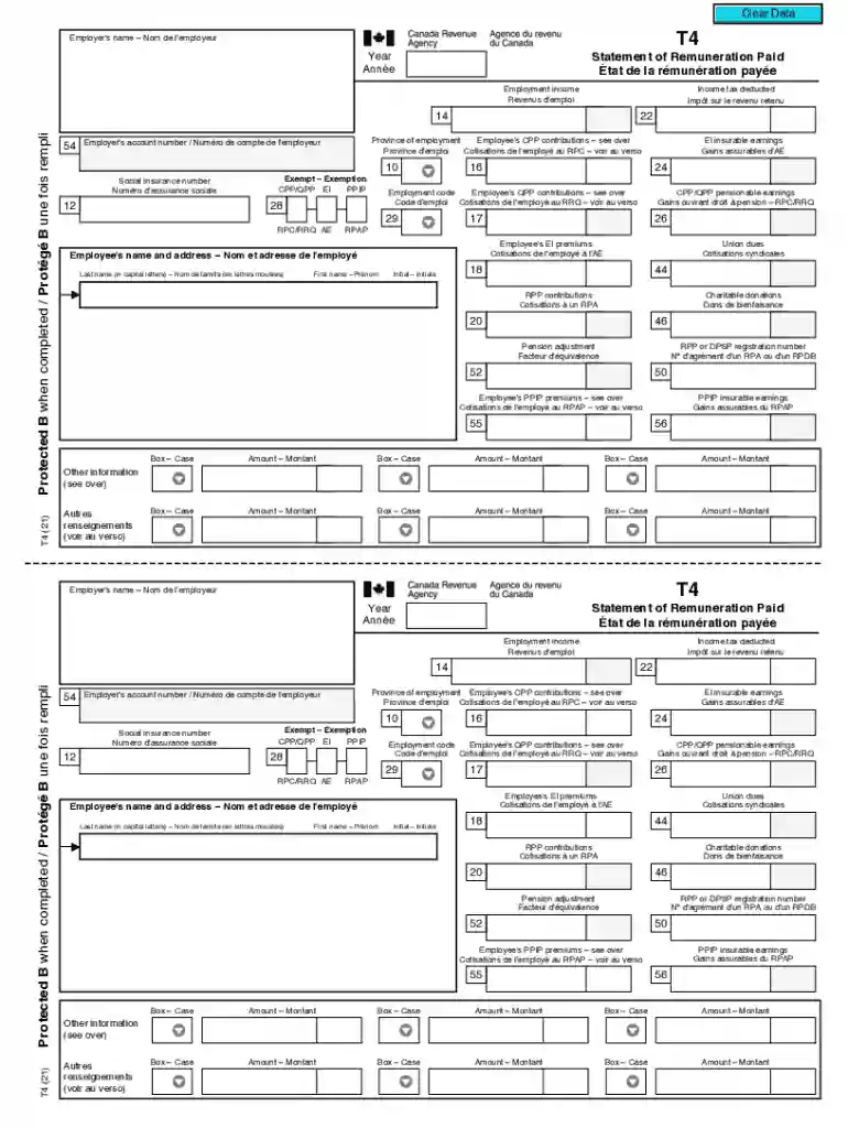 t4 fillable Preview on Page 1