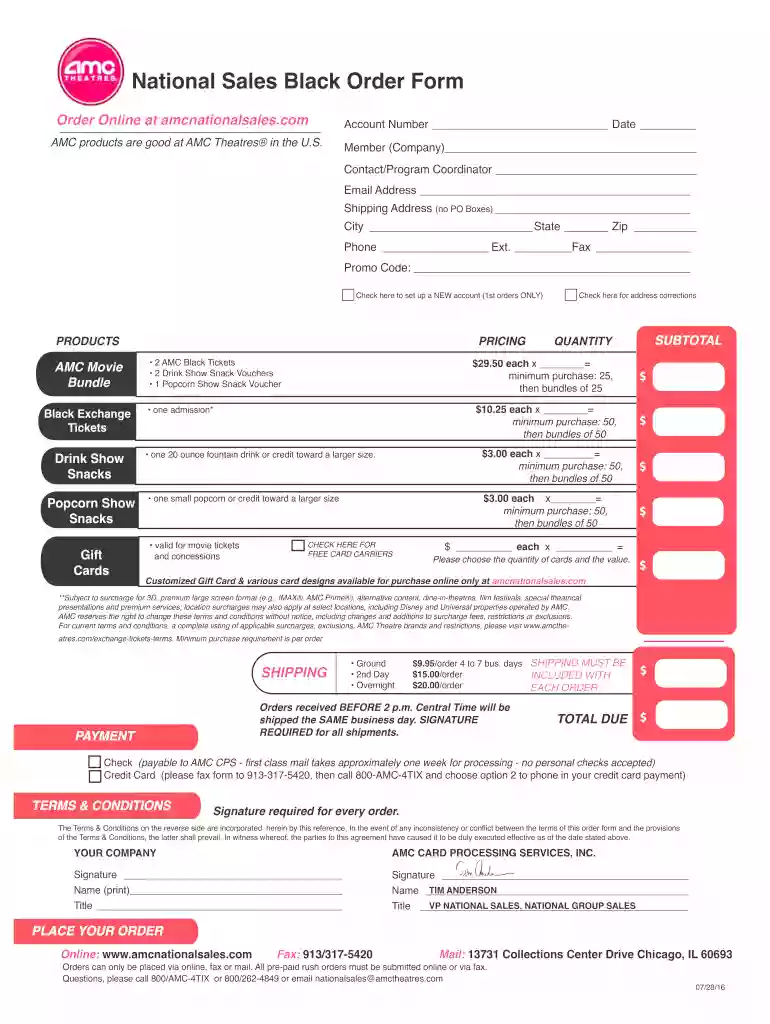 amc national sales Preview on Page 1