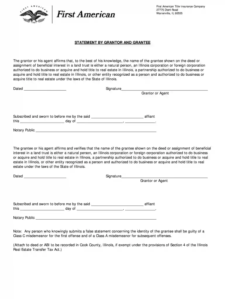 statement by grantor and grantee Preview on Page 1