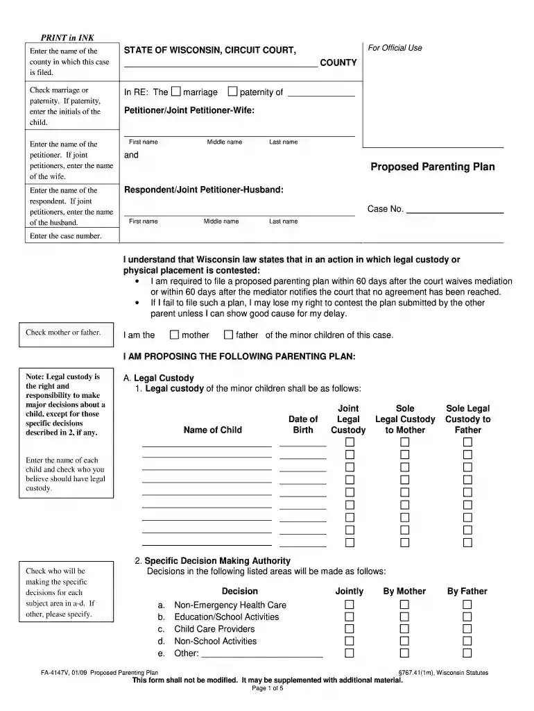 fa 4147v 2009 form Preview on Page 1