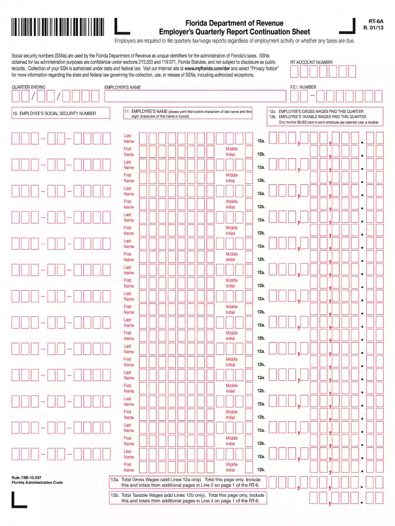florida quarterly 2013 form Preview on Page 1