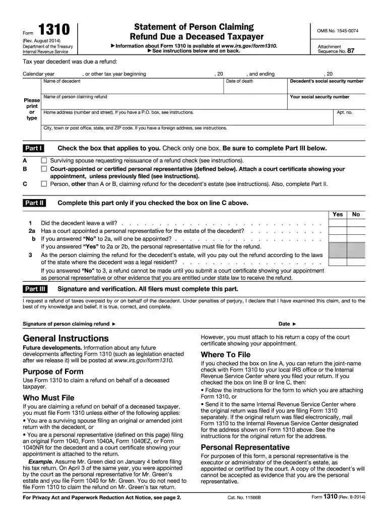 1310 form Preview on Page 1