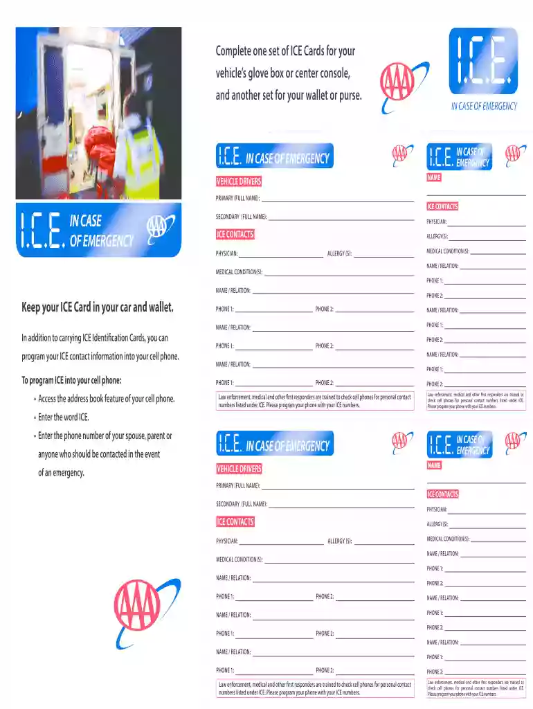ice card template Preview on Page 1