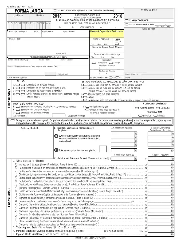form 482 Preview on Page 1