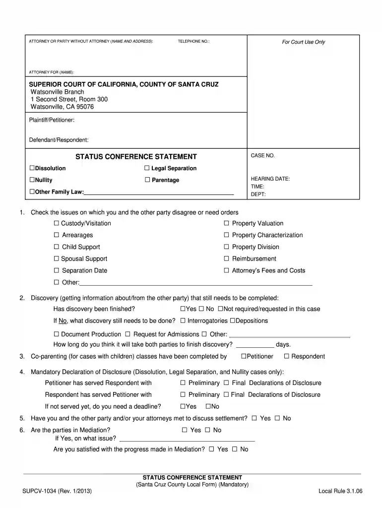 status conference statement Preview on Page 1