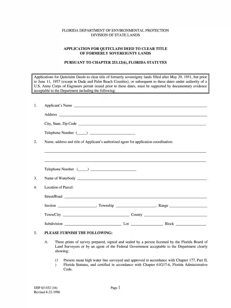 quit claim deed lee county florida Preview on Page 1