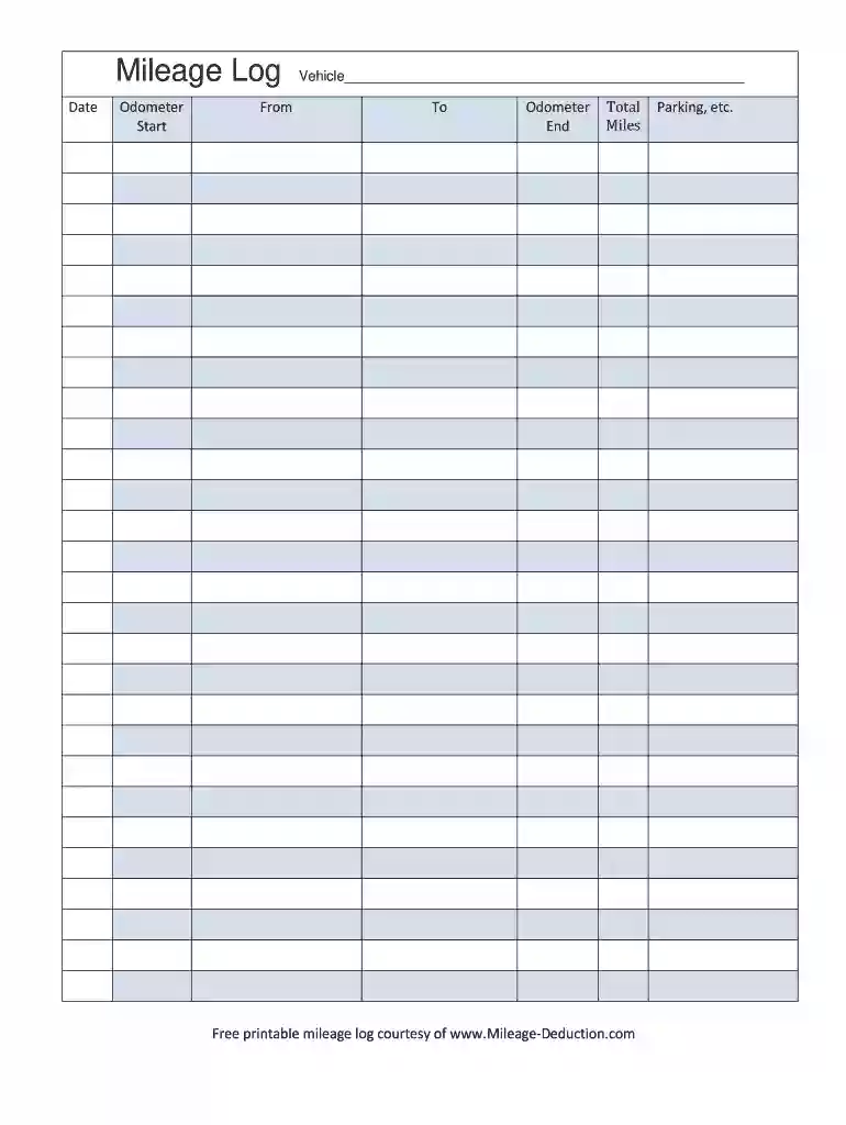 free printable mileage log pdf Preview on Page 1