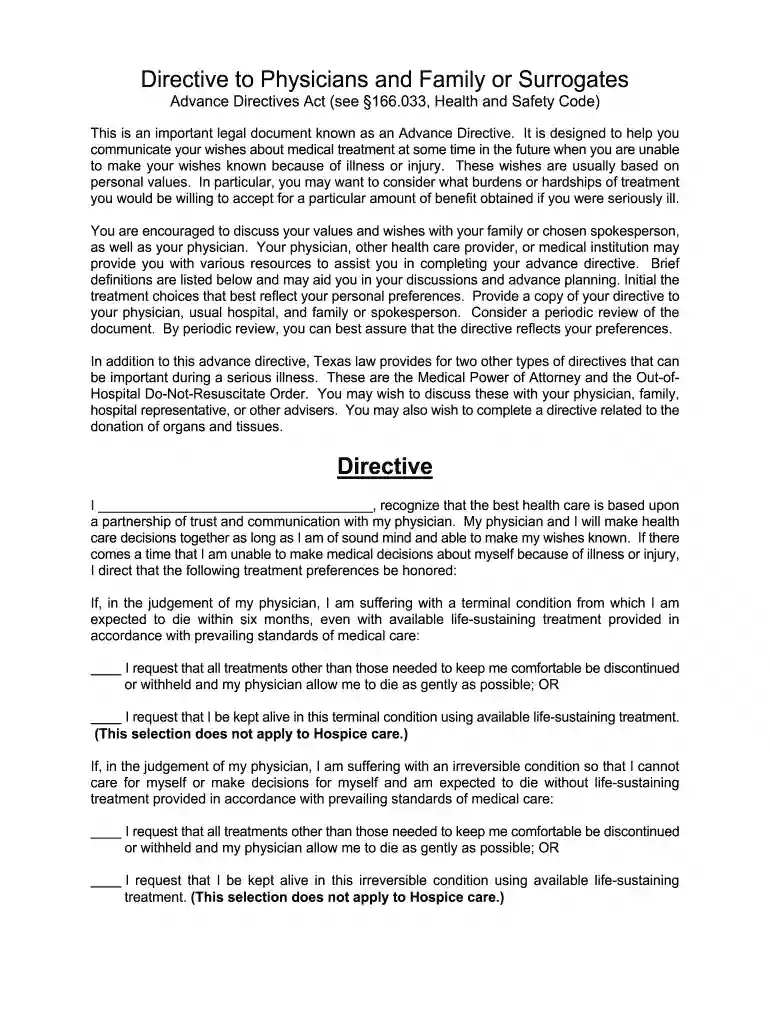 dads advance directives Preview on Page 1
