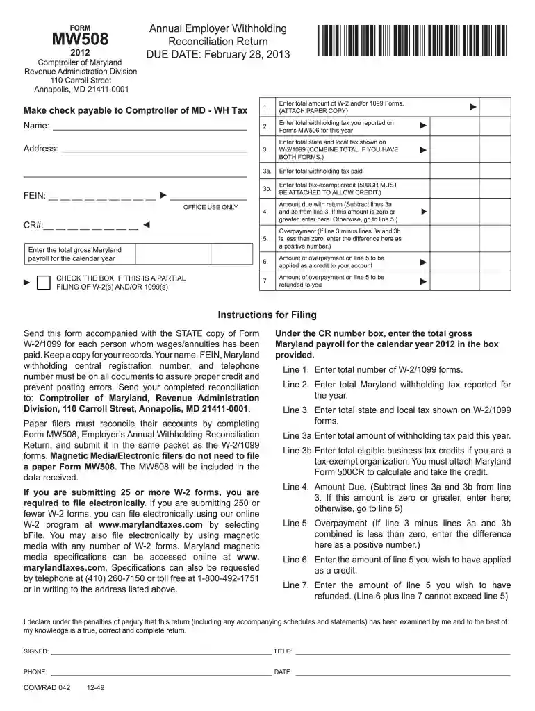 form schedule Preview on Page 1