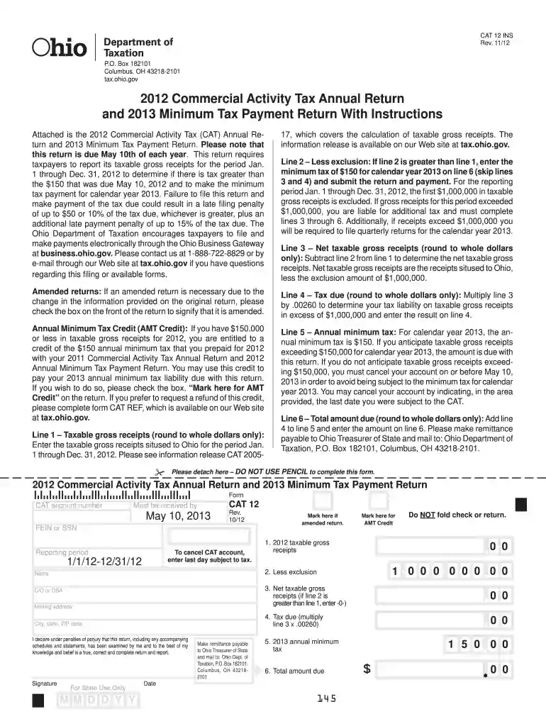 ohio cat form Preview on Page 1